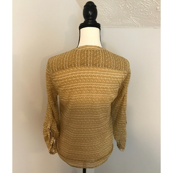 Anthropologie Holding Horses Tulipanes Roll-Tab Popover Blouse - Picture 3 of 11